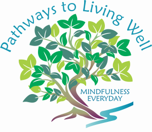 Mindfulness Everyday Tree Logo with Pathways to Living Well curved tagline